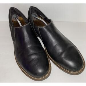 Mens Naot Sz 12.5-13 Black Leather Side Gore Orthotic Slip On Shoe Casual Career